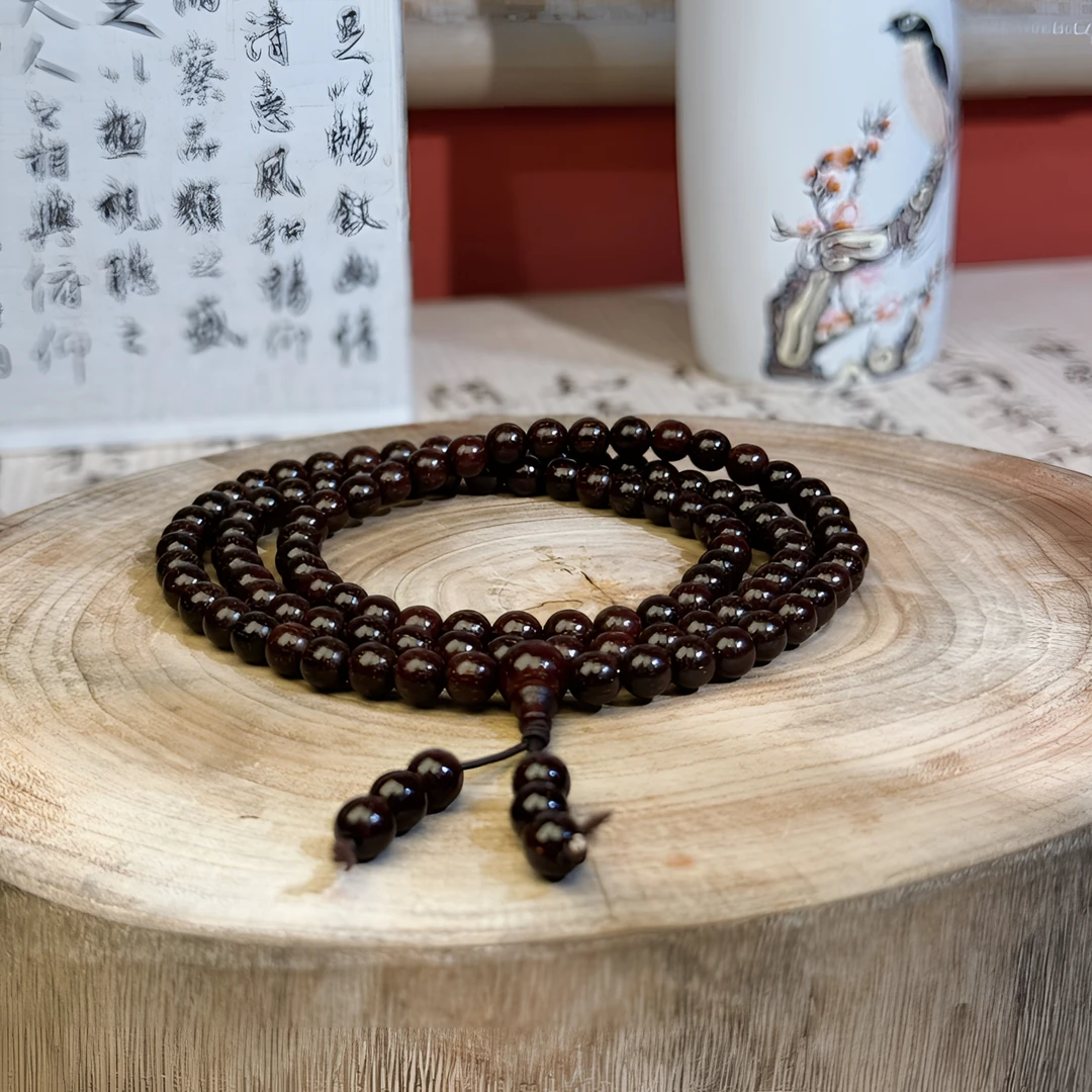 精品 108颗小叶紫檀 爆星手串