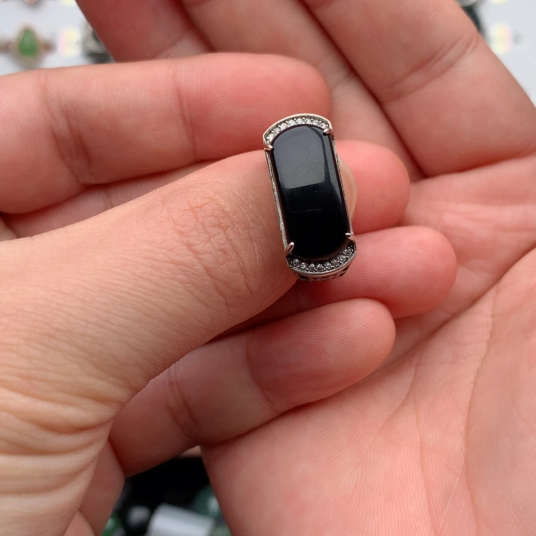 【闪购商品】和田玉戒指银S925镶嵌?****?