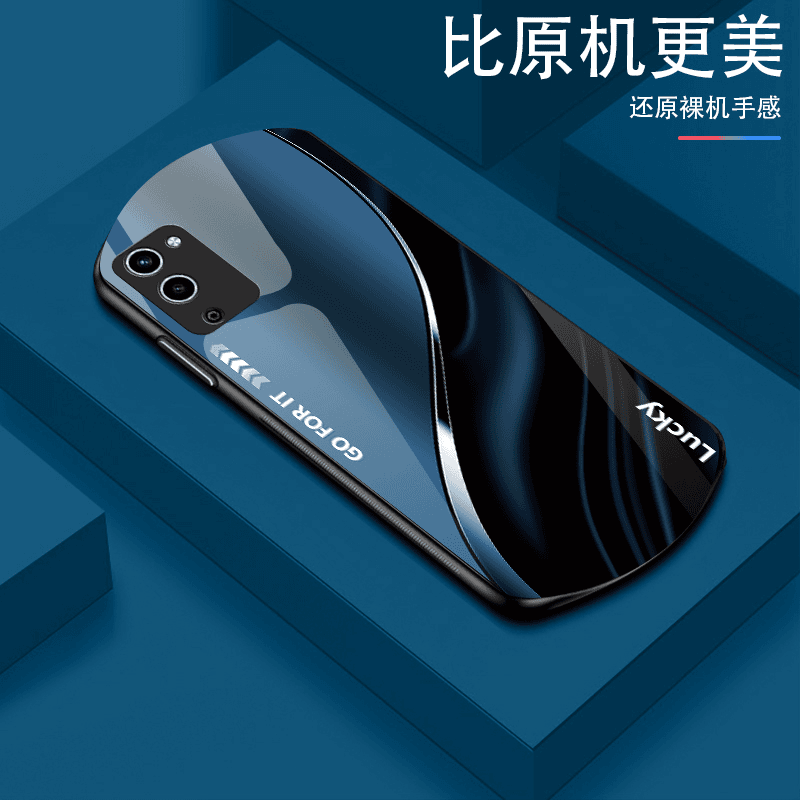 OPPOA56渐变弧形玻璃手机壳高颜值设计轻薄防摔商务轻奢