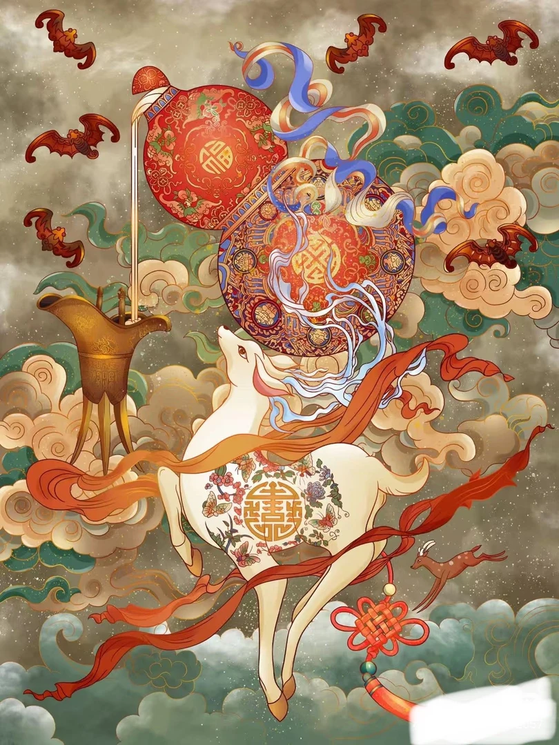 【彩丽绮十字绣】01400福禄双全手工自己绣