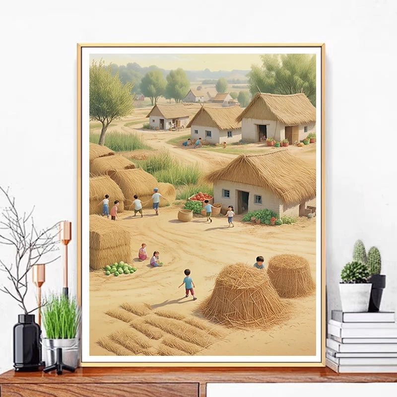 彩丽绮01446旧时光十字绣复古卧室装饰画田园风景餐厅挂画风客厅
