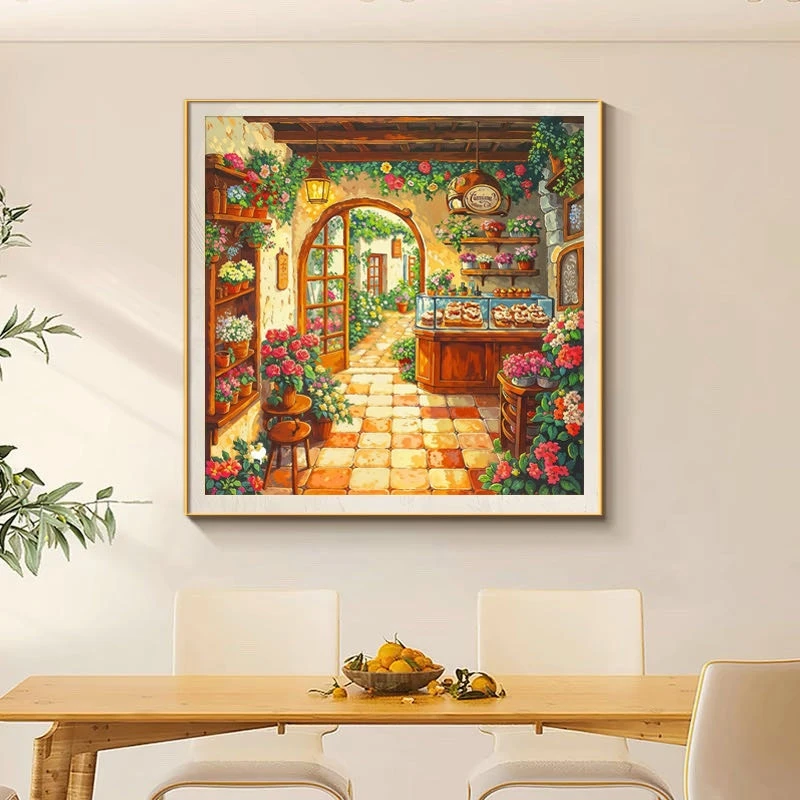 【彩丽绮十字绣】01544浪漫小屋2024新款小格满绣30色