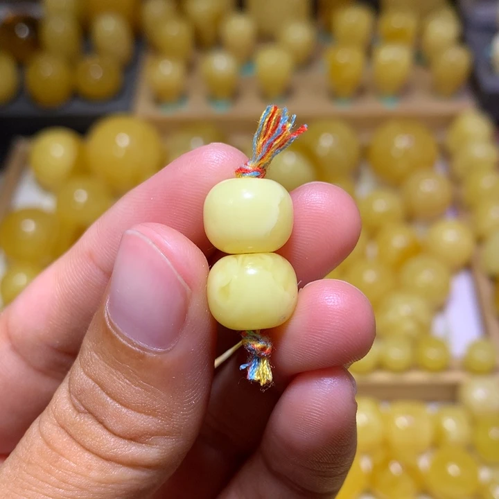 蜜蜡裸石未镶嵌天然俄料浓白花蜜蜡微瑕老型11-12