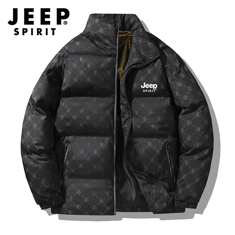 JEEP吉普加厚保暖冬季棉衣外套男宽松立领韩版短款棉袄情侣面包服