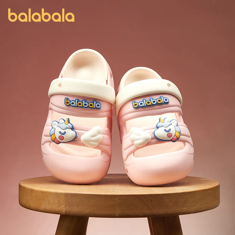 巴拉巴拉儿童凉拖鞋女童夏季卡通可爱洞洞鞋防滑洗澡男童宝宝拖鞋