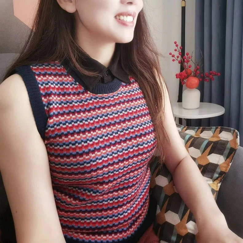 绒戎爱意   霞霞推荐！无袖套头保暖针织马甲