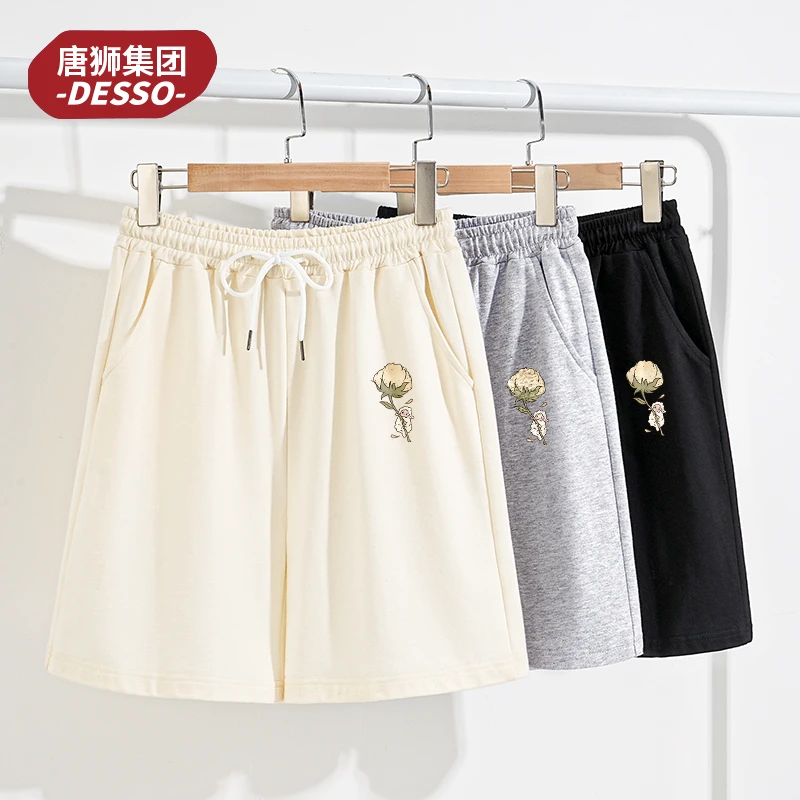 唐狮集团desso纯棉短裤女夏季2025新款休闲五分裤小个子运动裤子