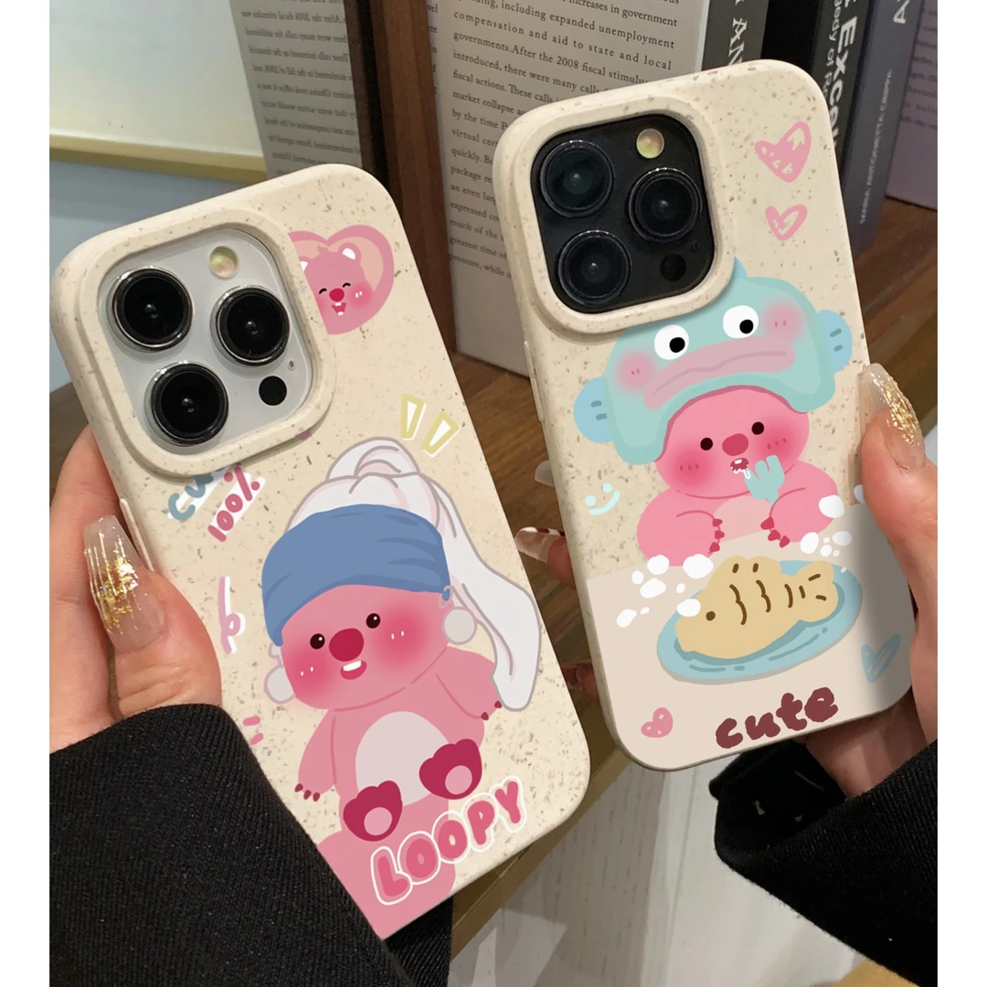 ins风可爱loopy苹果14手机壳12promax小众iPhone13/11可降解XSXR