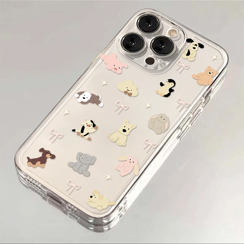 苹果oppo华为vivo小米ins风可爱动物iPhone15手机壳11/13软14女12