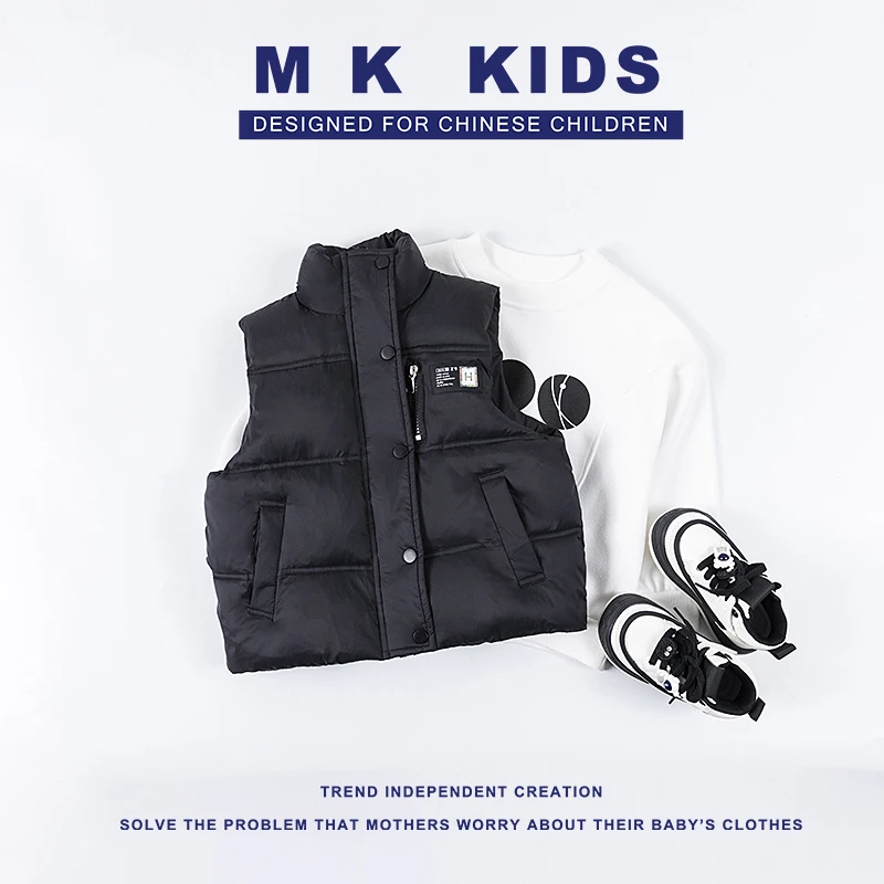MK品牌现货儿童冬款棉服马甲DC70004