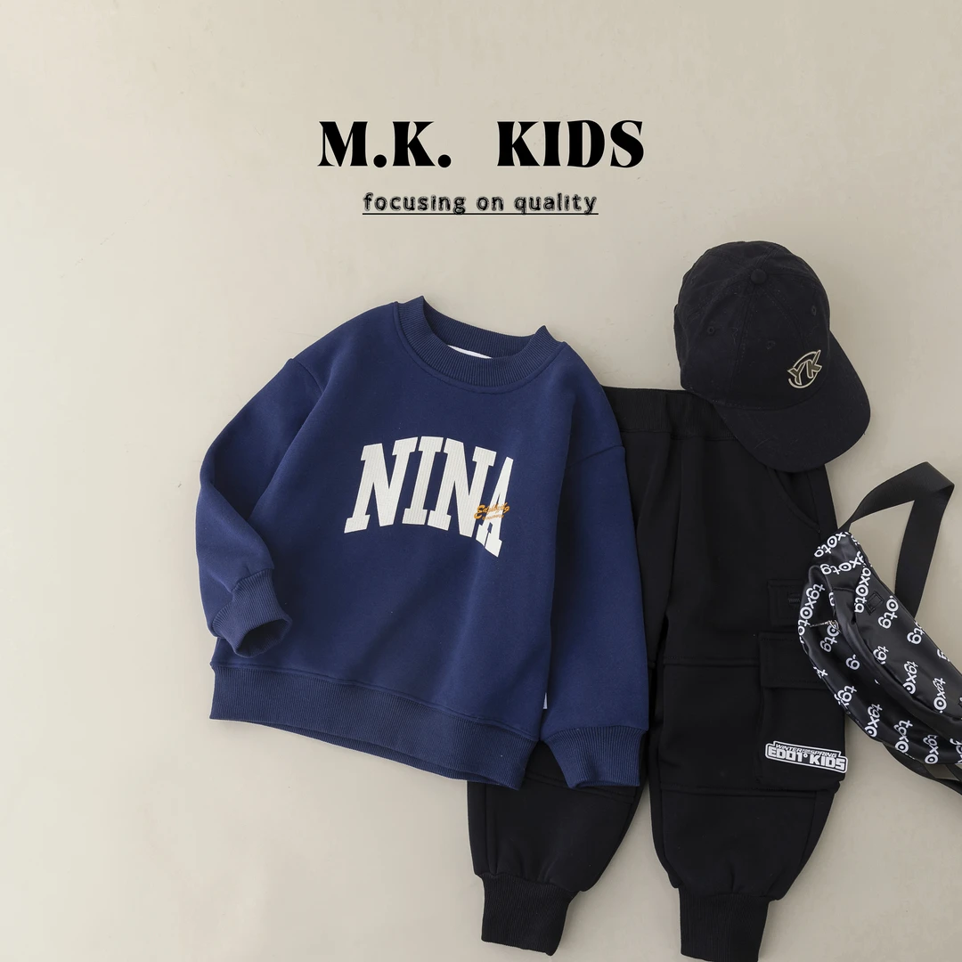 MK品牌现货儿童冬款加绒卫衣DA70114