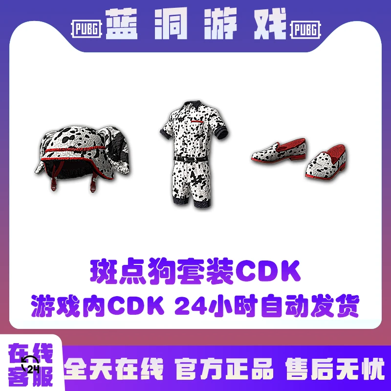 PUBG绝地求生斑点狗套装斑点狗二级头CDK激活码兑换码