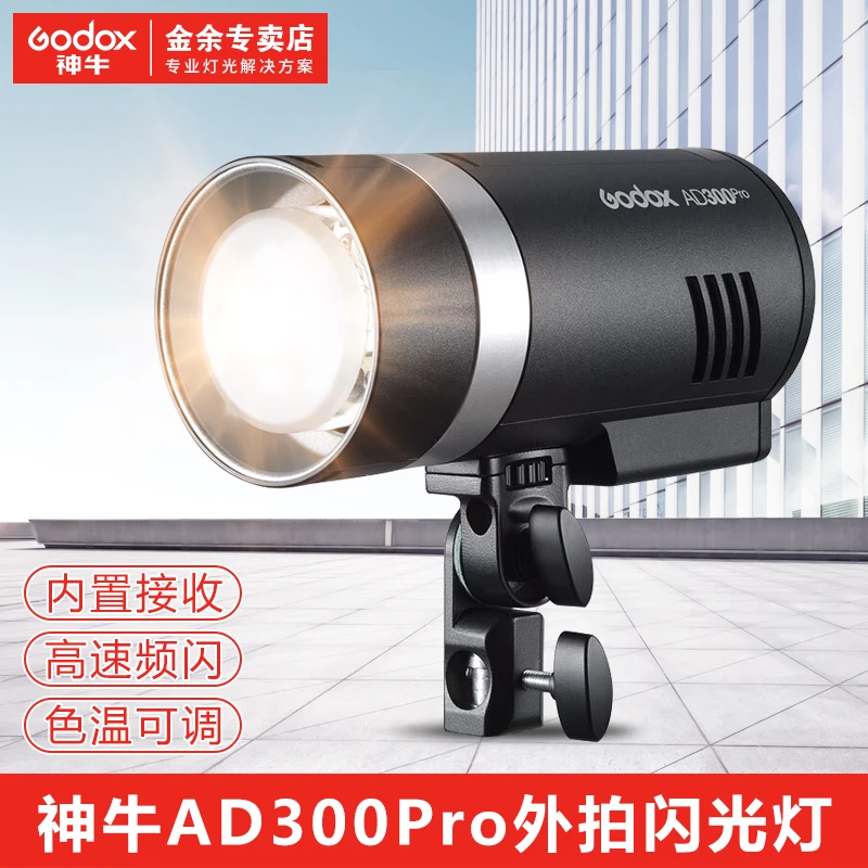 神牛AD300Pro外拍闪光灯锂电池单反摄影闪光灯户外便携人像口袋灯