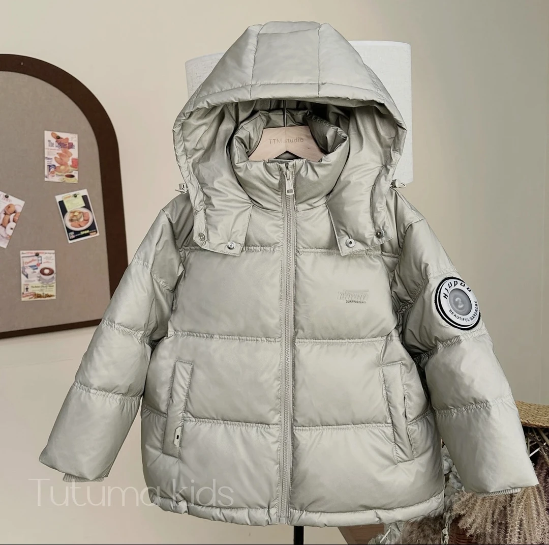 儿童装男童冬装羽绒服2023新款中大童加厚男孩冬季加厚白鸭绒外套
