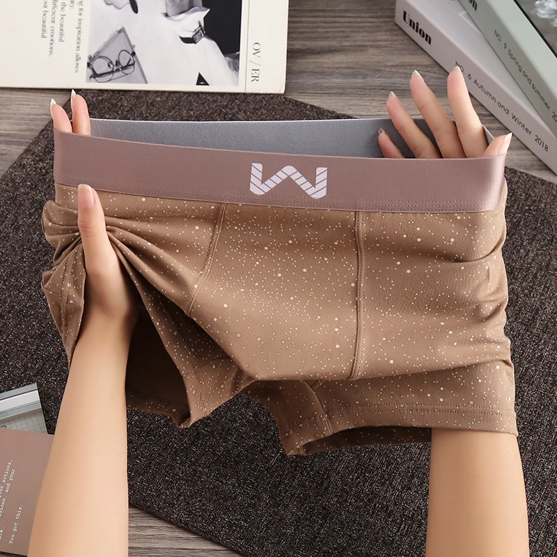 新款星空男士内裤男生棉质舒适透气平角裤个性潮流短裤男款四角裤