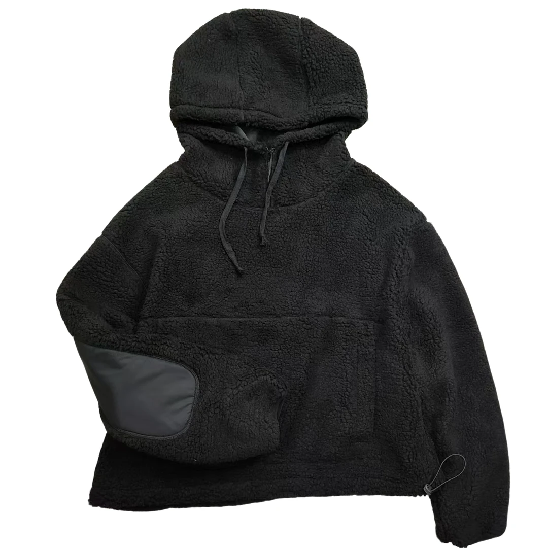 0241112圈圈毛毛连帽外套 时尚简约个性百搭休闲舒适显瘦宽松