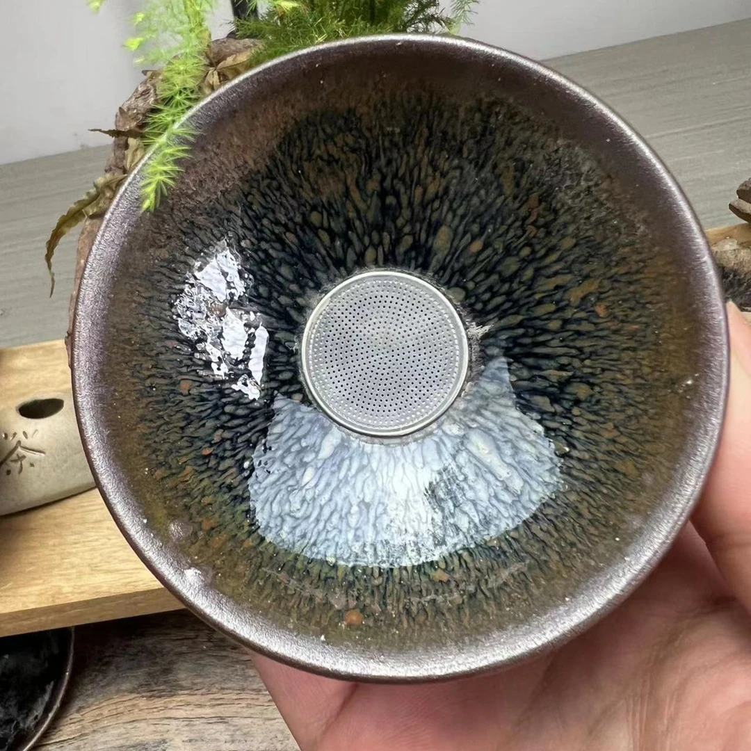 建窑建盏龙窑柴烧手工铁胎