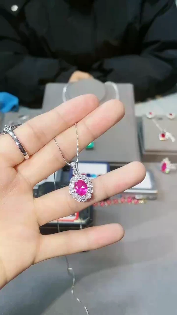 【闪购商品】蓝宝石颈饰未镶嵌吊坠13