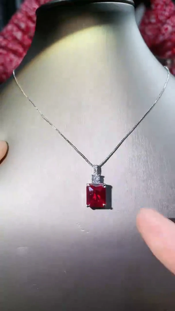 【闪购商品】红宝石颈饰未镶嵌大方吊坠45