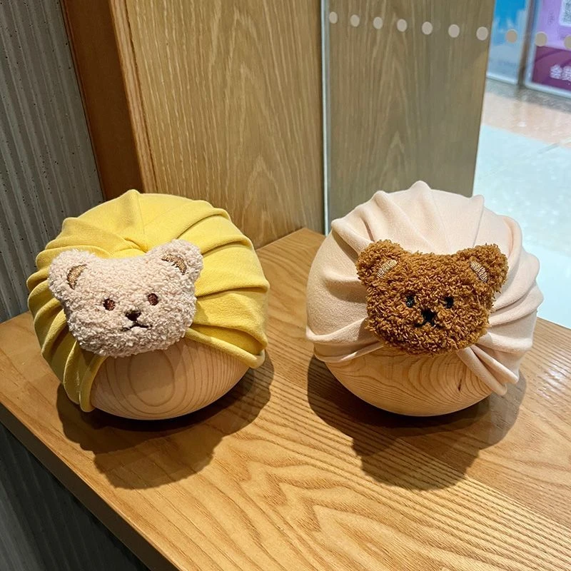 0-12个月婴儿帽子春秋6纯棉薄款男女宝宝胎帽新生儿护囟门印度帽