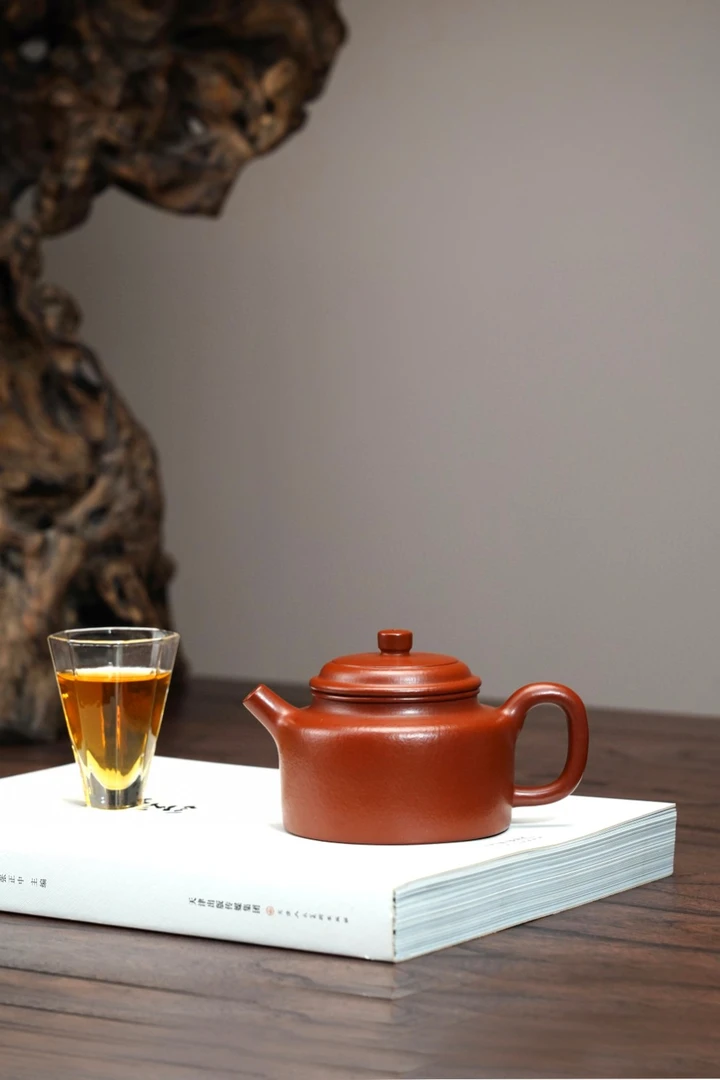 全手工《德钟》朱泥泡茶紫砂壶150cc