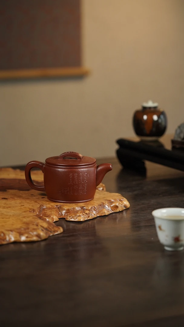 全手工制作汉瓦壶粗砂紫朱泥·200cc·田玲老师作品