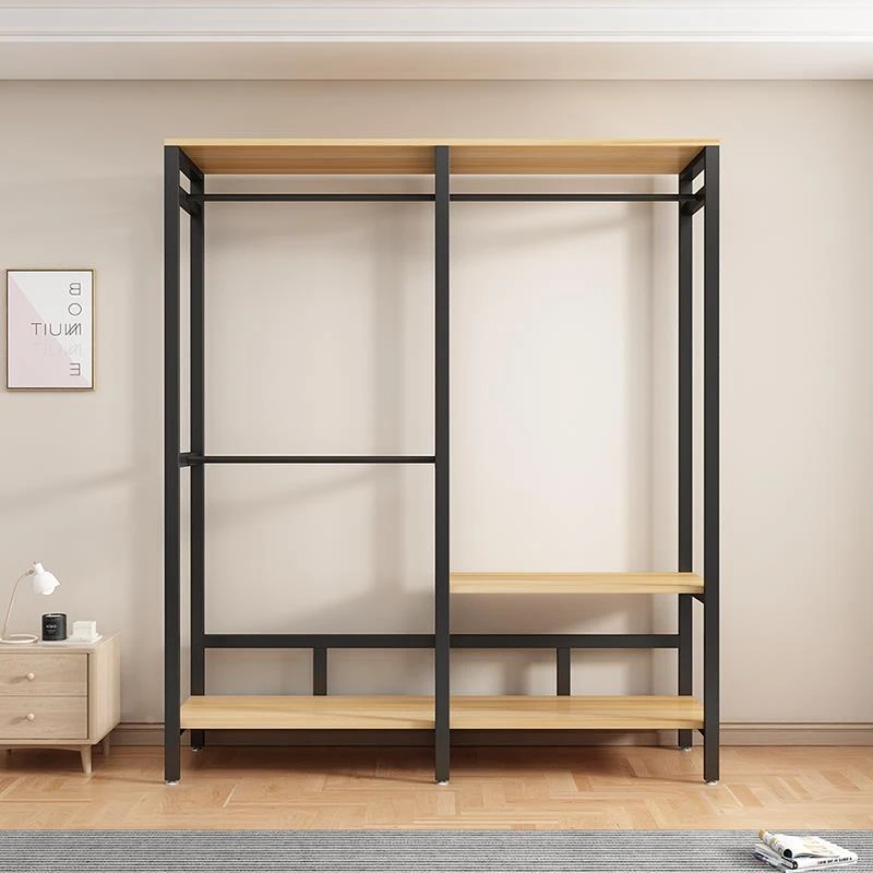 衣柜家用卧室出租房用实木经济型现代简约儿童衣橱钢木结实大衣柜