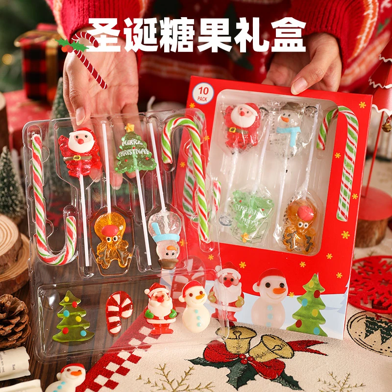 圣诞节棒棒糖高颜值创意卡通圣诞老人平安夜可爱儿童糖果零食礼物