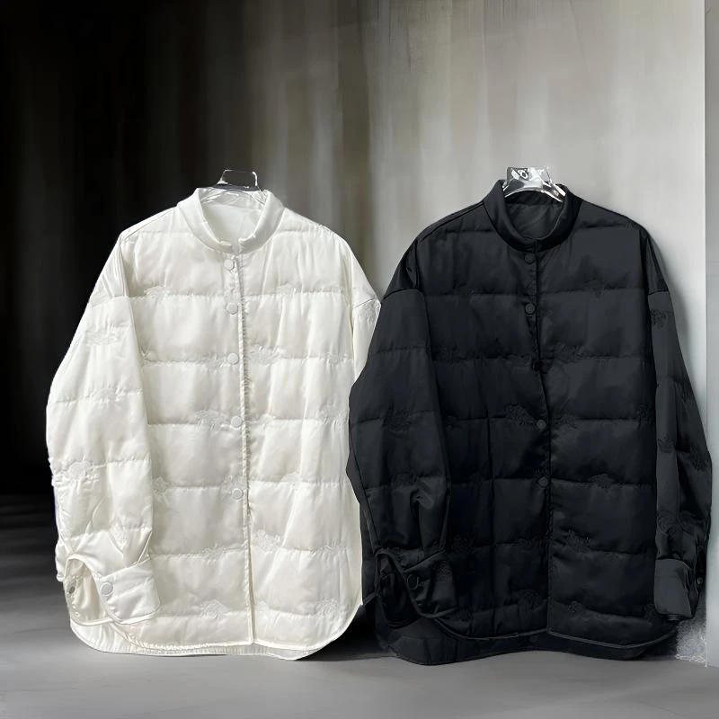 大米-2025年秋冬百搭慵懒风原创大版刺绣外套-8860