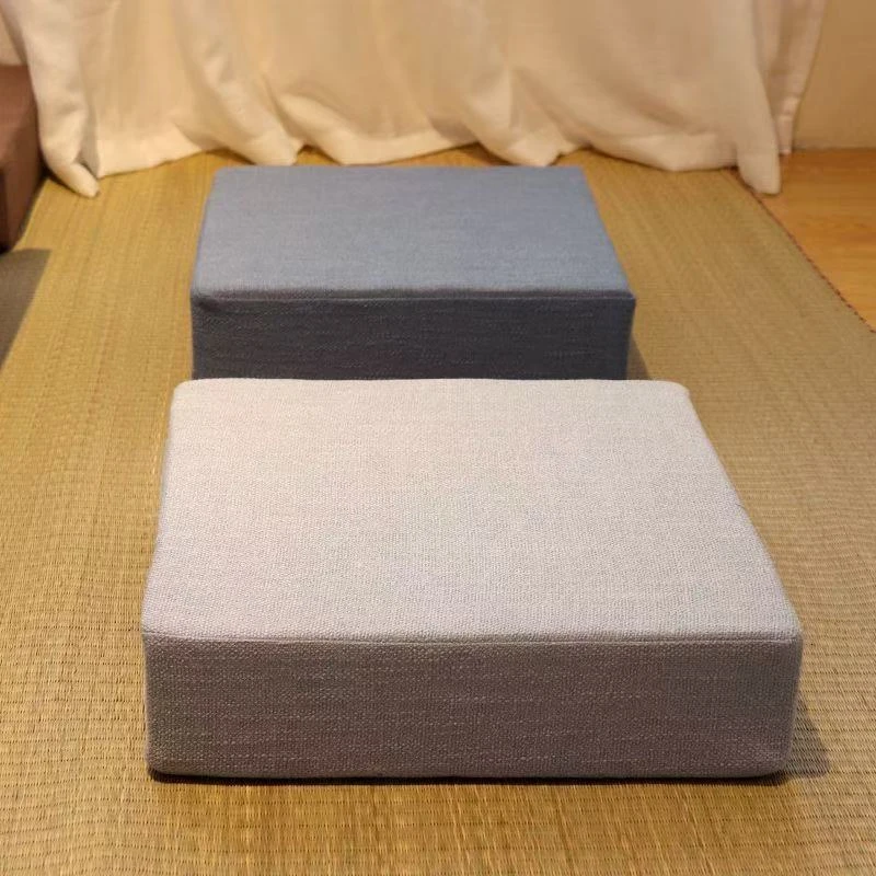 亚麻坐垫地板冬季加厚蒲团中式方形客厅卧室榻榻米茶几坐垫舒适