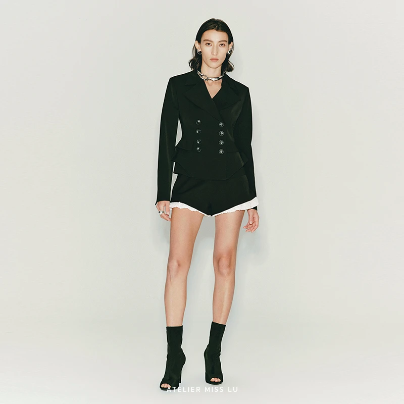 AtelierMissLu【绵密云朵】肌理泡泡纱短裤243027