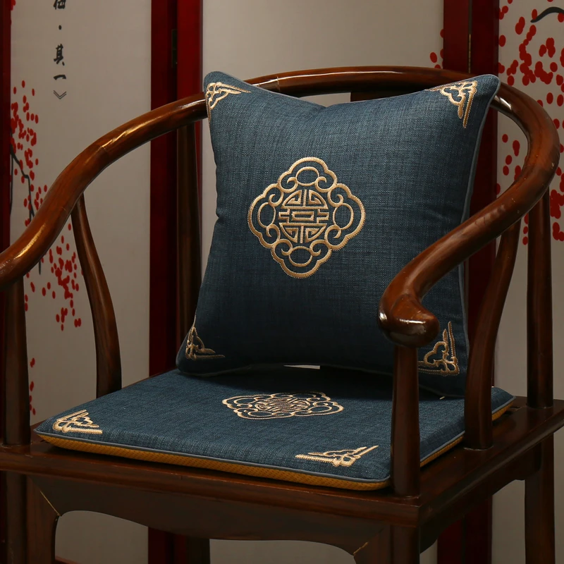 红木沙发椅子坐垫新中式古典圈椅太师椅乳胶实木餐椅垫座垫茶凳垫