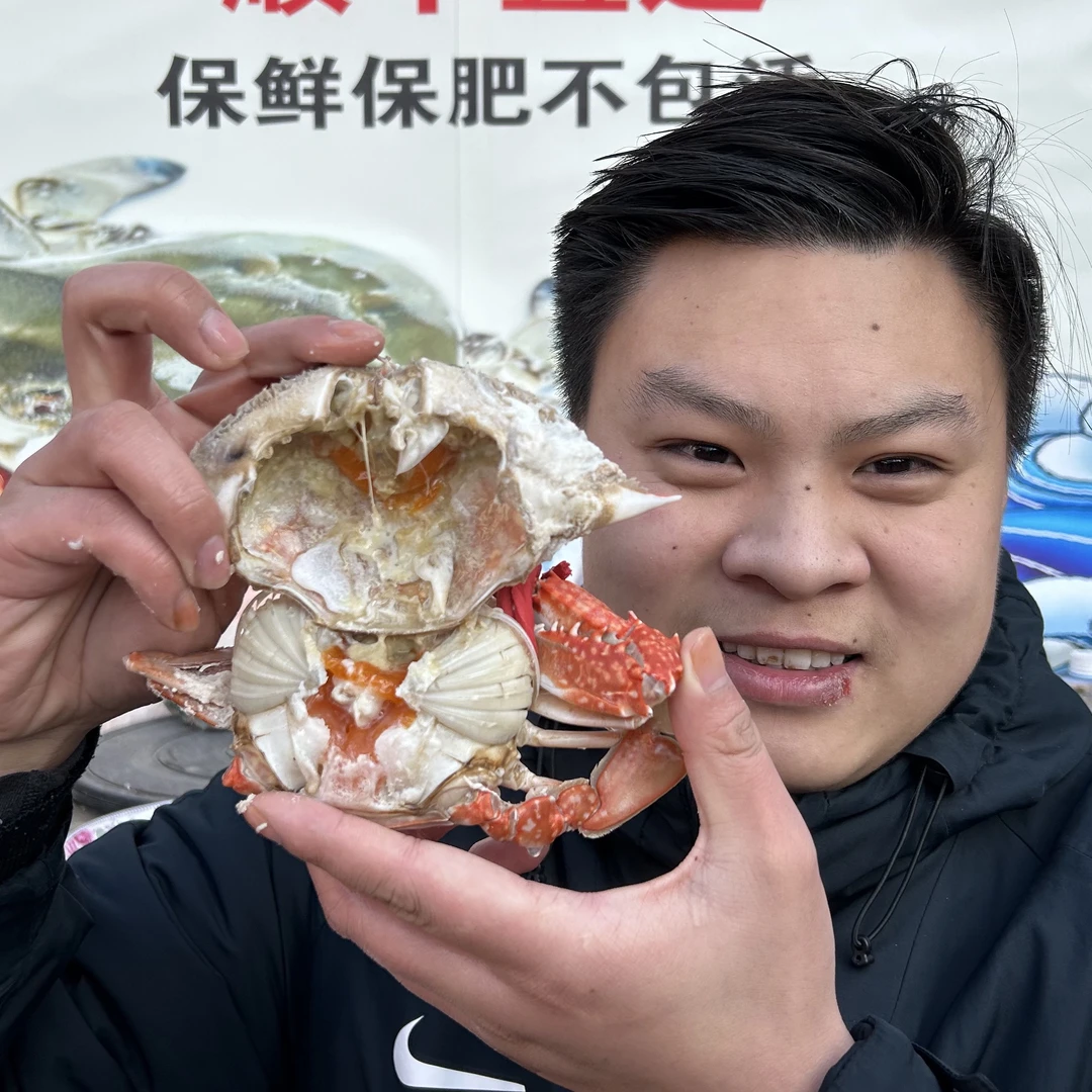 连云港鲜活发货三点红满黄梭子蟹4两左右/只 保鲜不包活