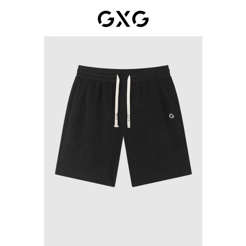 GXG男装 夏季简约多色绣花百搭休闲裤短裤情侣五分裤 #G24D222021