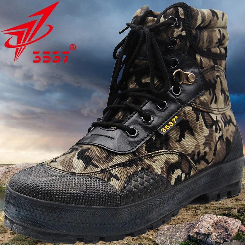 3537正品户外高帮作训鞋徒步登山鞋男士解放鞋耐磨工地劳保鞋胶鞋