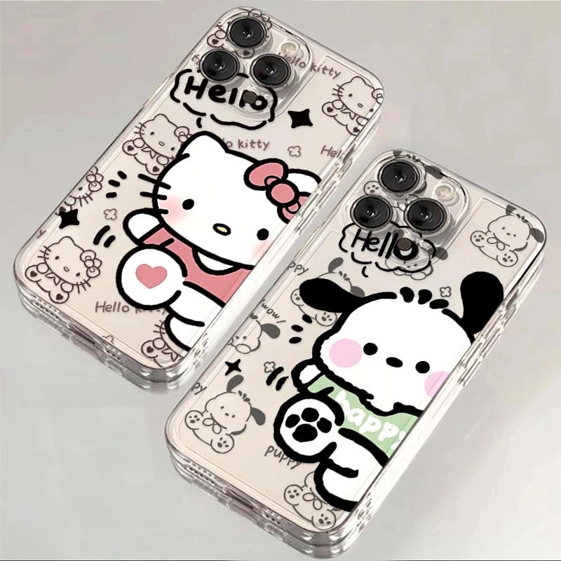 打招呼帕恰狗iphone15/13/14苹果12手机壳华为vivo小米oppo透明软