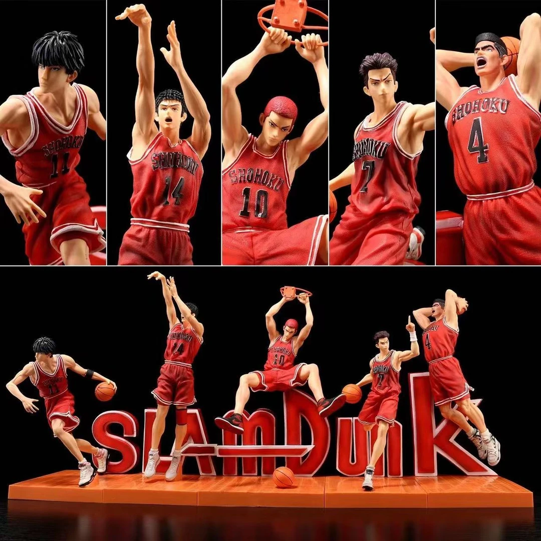 灌篮高手大号全套湘北五虎手办  樱木赤木宫城流川枫三井寿