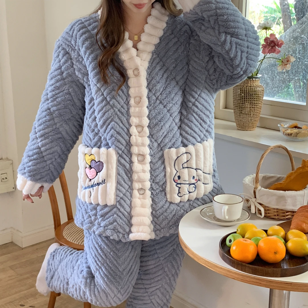 【三层夹棉加绒加厚】月子服孕妇睡衣哺乳冬季保暖可外穿产妇喂奶12