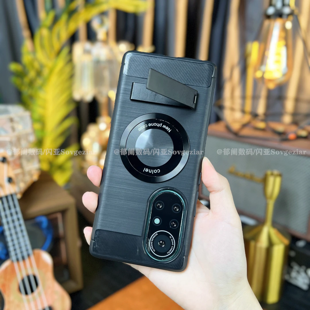 【碳纤维拉丝纹+金属一字支架】适用于华为Nova8 Pro手机壳防摔