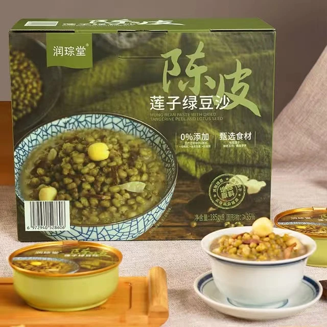 【山姆臻选】陈皮莲子绿豆沙185g*8广式风味消暑甜品便携美味即食