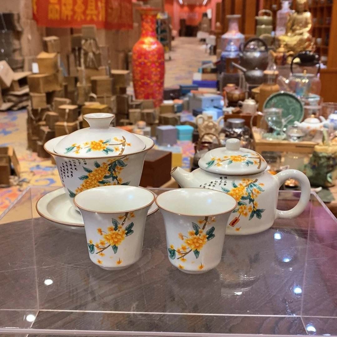 【闪购商品】月白汝窑一壶一碗两杯，999172