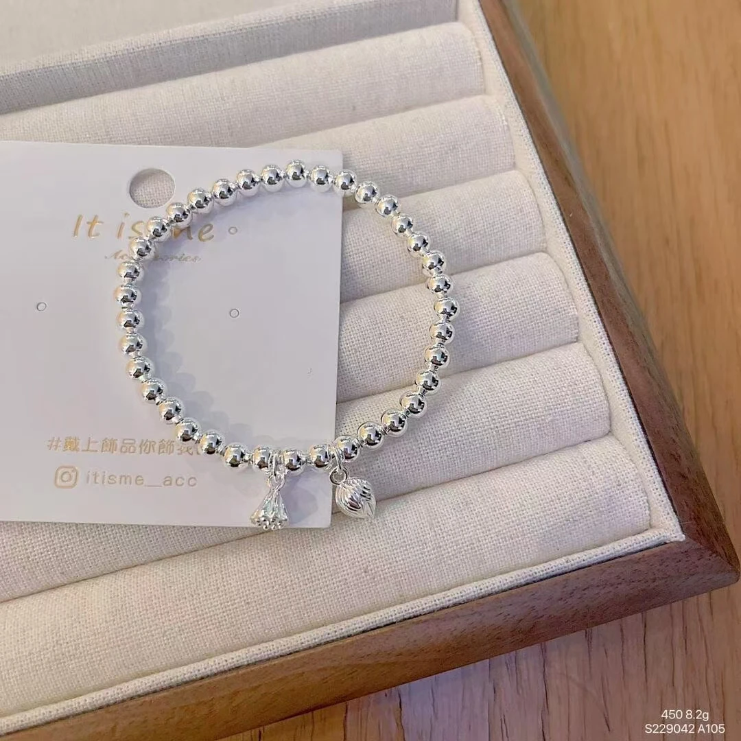 足银手链 两世欢足银纯银手链轻奢小众精致女生转运手链时尚百搭