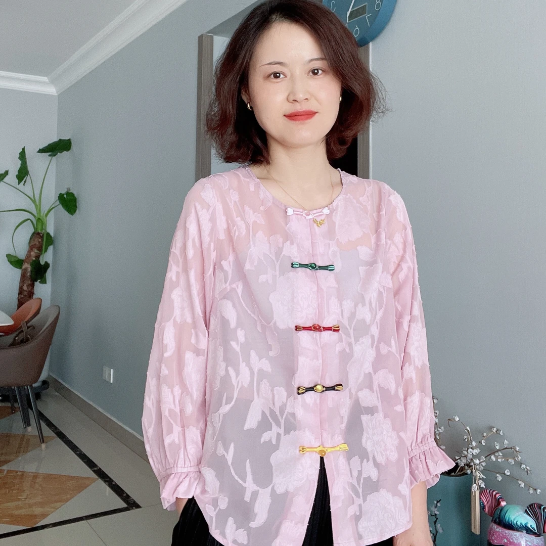 吸氧 复古气质宽松衬衫36108