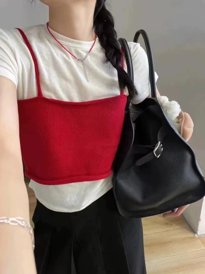 【粉风】韩国东大门DeVENTI针织吊带