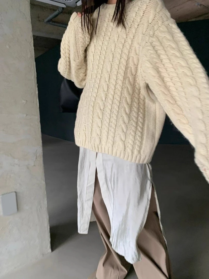 【粉风】东大门代购现货the breathe慵懒毛衣