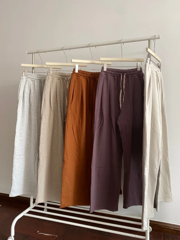 【粉风】韩国东大门lake side新款卫裤