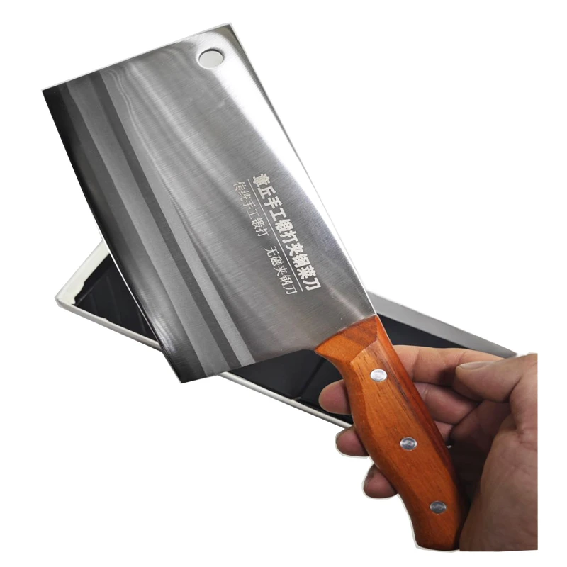 章鼎纯手工夹钢菜刀切菜刀包好使厨师锋利厨房用家用女士