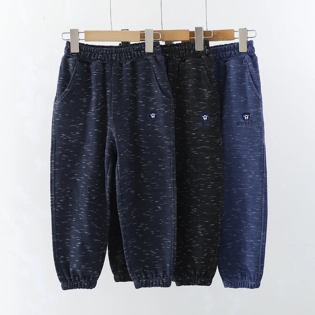NEW BETTY春秋新款儿童针织休闲裤纯色竹节宽松中大童舒适-897