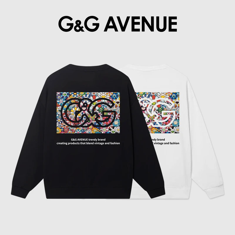 法国G&G AVENUE 轻奢潮牌圆领卫衣男女同款-GW2323042