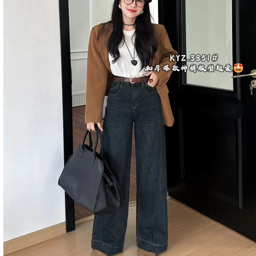 王永家~秋冬新款软牛仔直筒裤3851